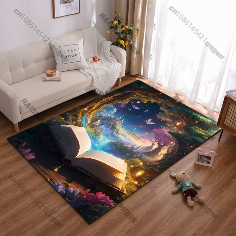 Outdoor Adventure Books - Fantasy magic book adventure carpet Yoga