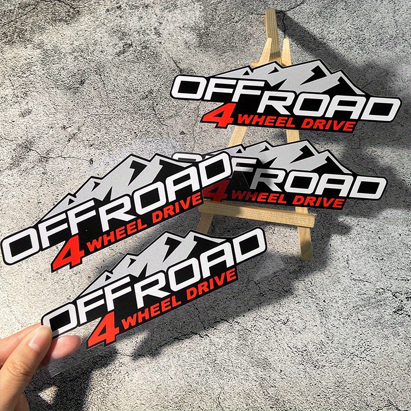 2PCS Off Road Sticker Outdoor  - Outdoor Adventure Jeep 评论和价格