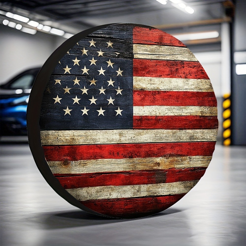 Rustic American Flag Tire Cove - Outdoor Adventure Jeep 评论和价格