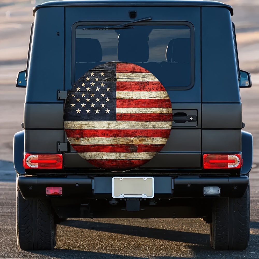 Rustic American Flag Tire Cove - Outdoor Adventure Jeep 评论和价格