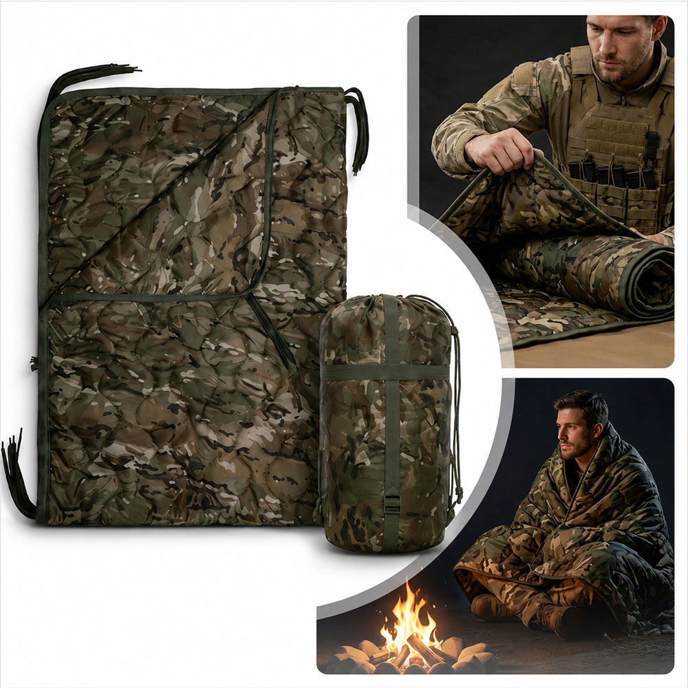 Camouflage Camping Blanket wit - Outdoor Adventure Quilt 评论和价格