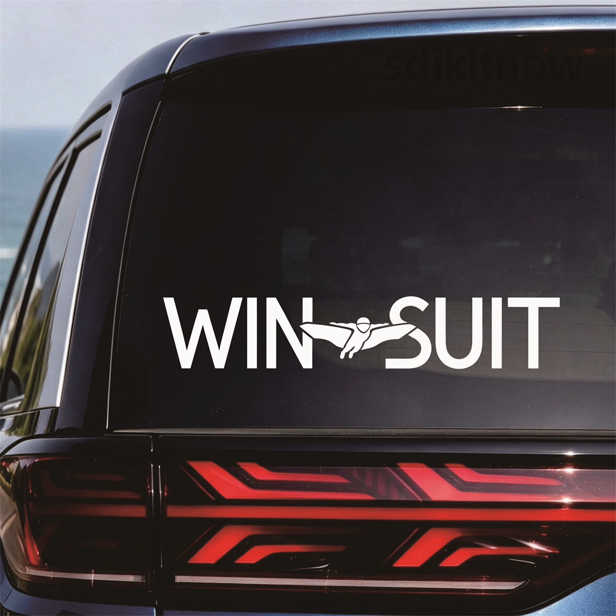 Wingsuit Flyer Vinyl Car Stick - Outdoor Adventure Jeep 评论和价格