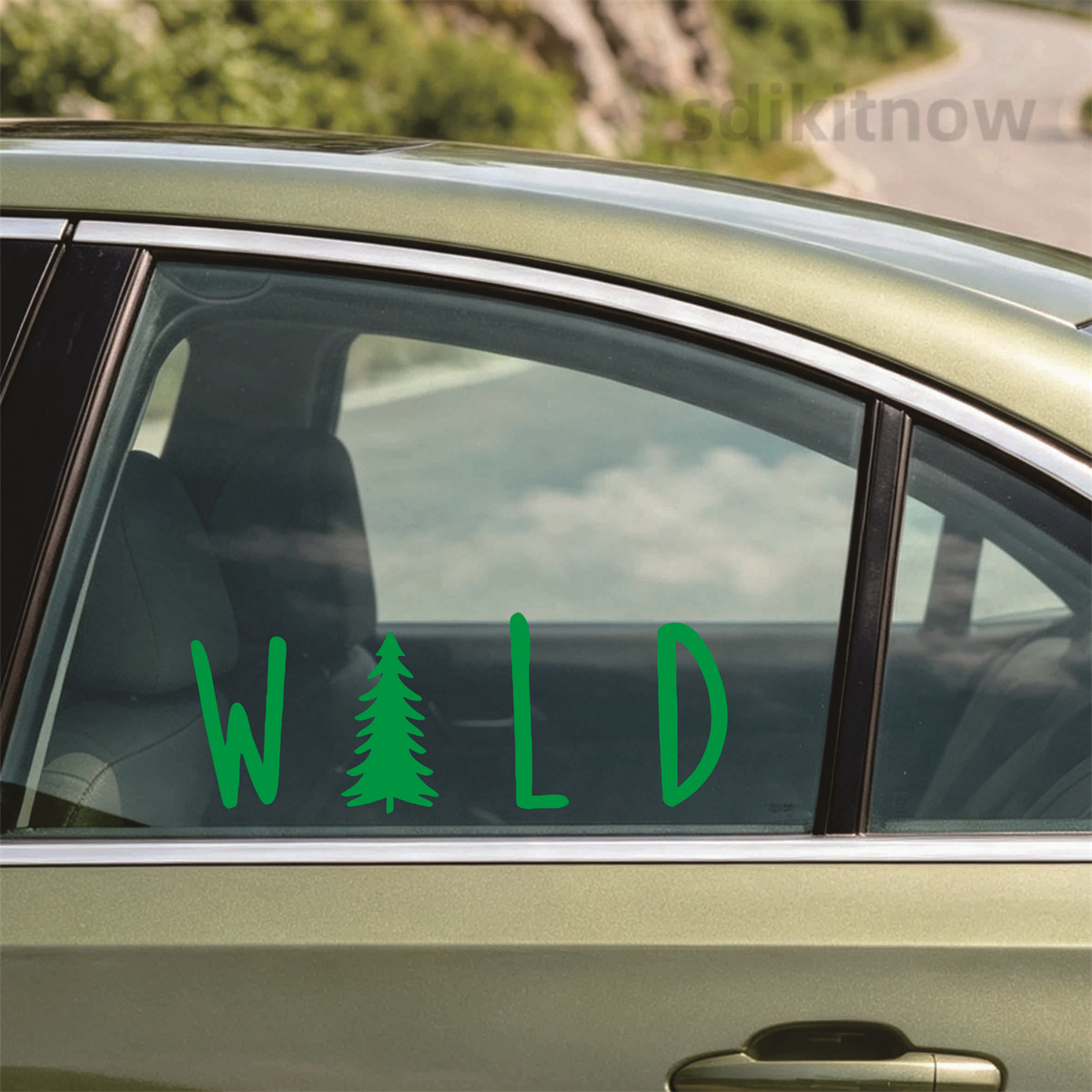 Wild Pine Tree Vinyl Car Stick - Outdoor Adventure Jeep 评论和价格